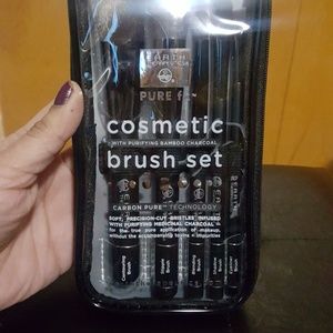 Bamboo charcoal cosmetic brush set